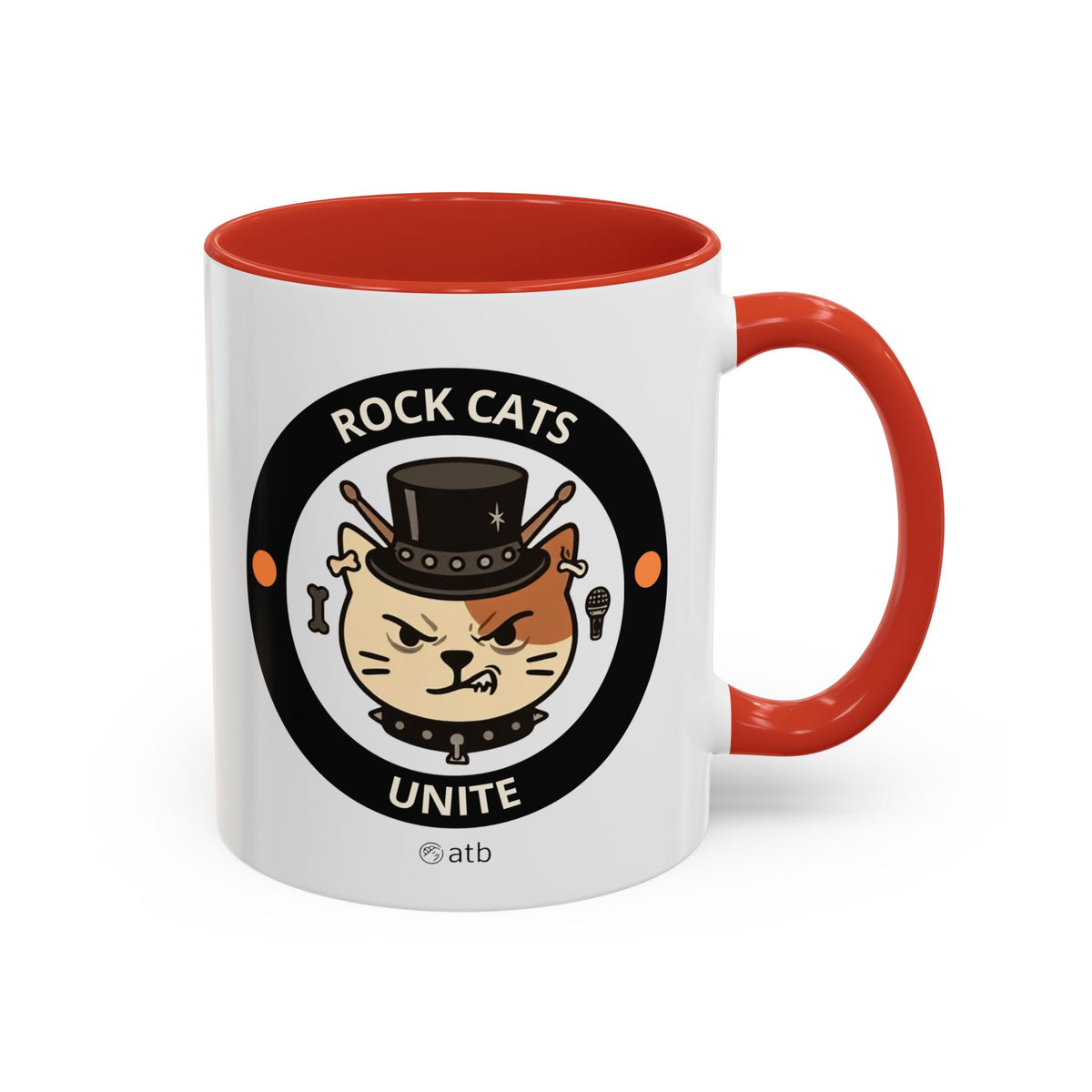 Funny Cat Mug – Funny Coffee Cup for Cat Lovers – Rock Cats