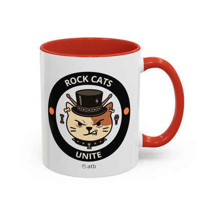 Funny Cat Mug – Funny Coffee Cup for Cat Lovers – Rock Cats