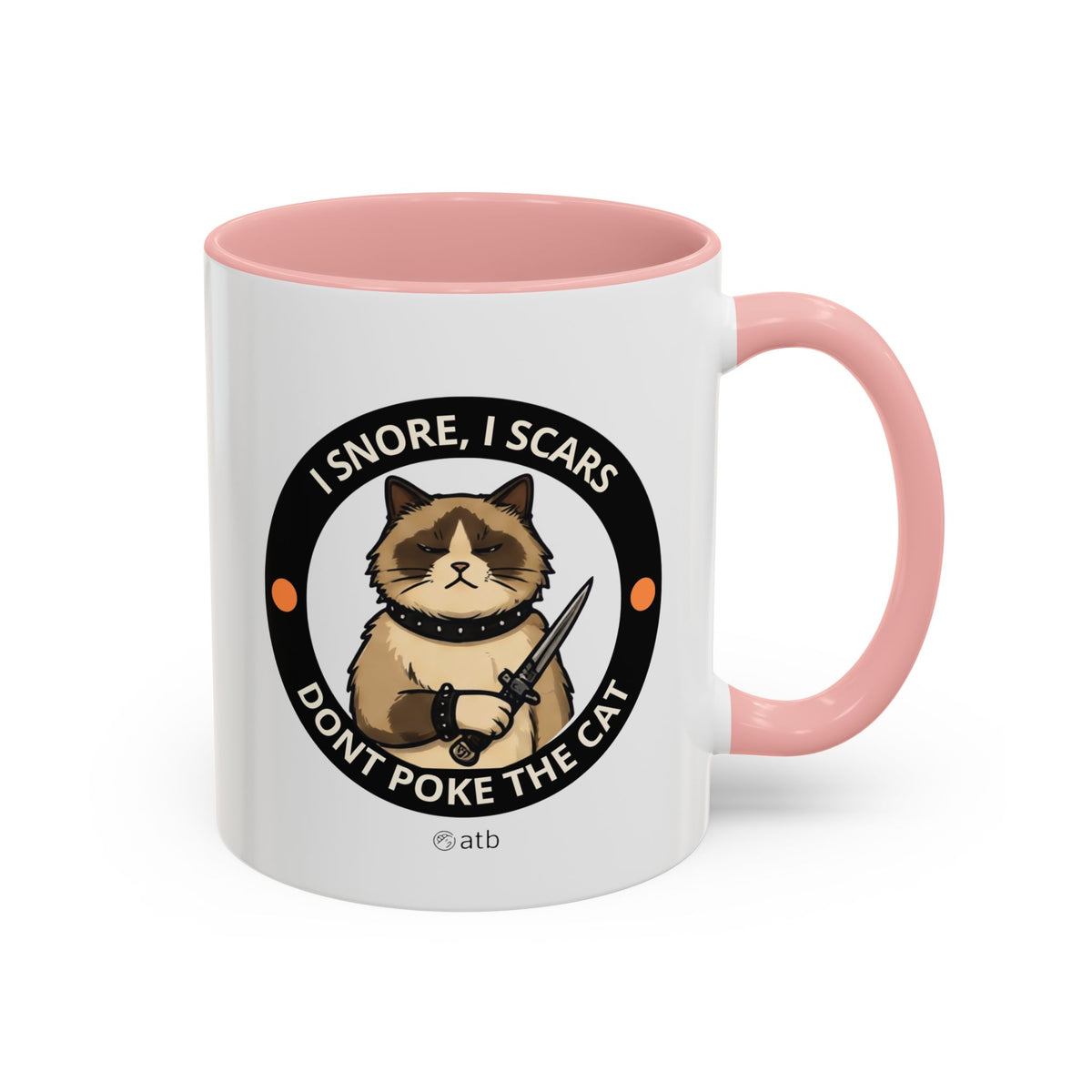 Funny Cat Mug – Funny Coffee Cup for Cat Lovers – I Snore, I Scars