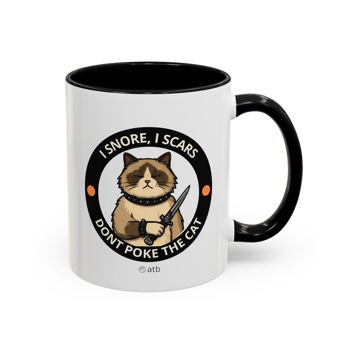 Funny Cat Mug – Funny Coffee Cup for Cat Lovers – I Snore, I Scars