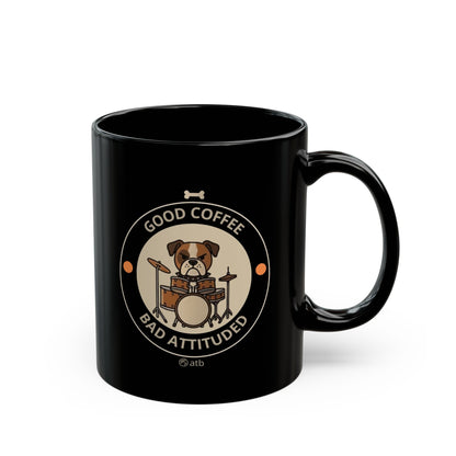 Rock Dog Mug – Funny Black Coffee Cup for Dog Lovers – Good Coffee