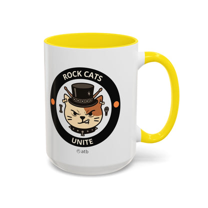 Funny Cat Mug – Funny Coffee Cup for Cat Lovers – Rock Cats