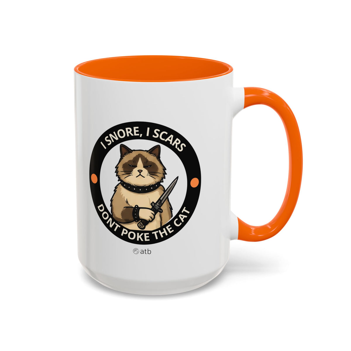Funny Cat Mug – Funny Coffee Cup for Cat Lovers – I Snore, I Scars