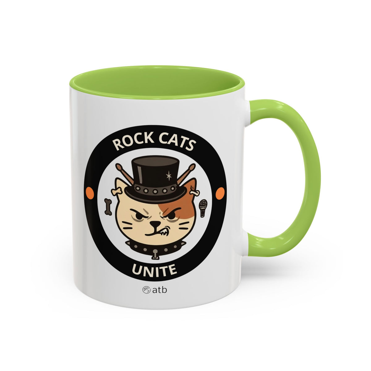 Funny Cat Mug – Funny Coffee Cup for Cat Lovers – Rock Cats