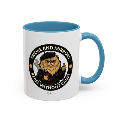 Funny Cat Mug – Funny Coffee Cup for Cat Lovers – Smoke And Mirrors