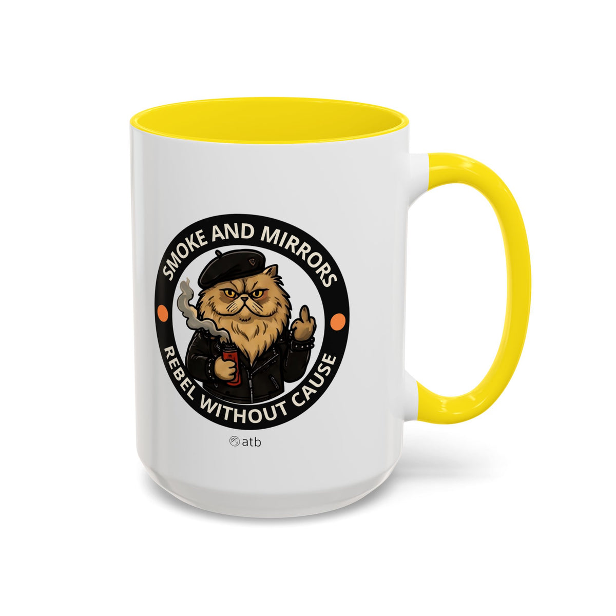 Funny Cat Mug – Funny Coffee Cup for Cat Lovers – Smoke And Mirrors