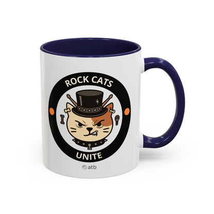 Funny Cat Mug – Funny Coffee Cup for Cat Lovers – Rock Cats
