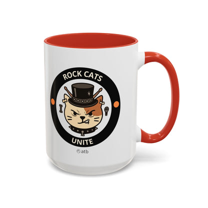 Funny Cat Mug – Funny Coffee Cup for Cat Lovers – Rock Cats