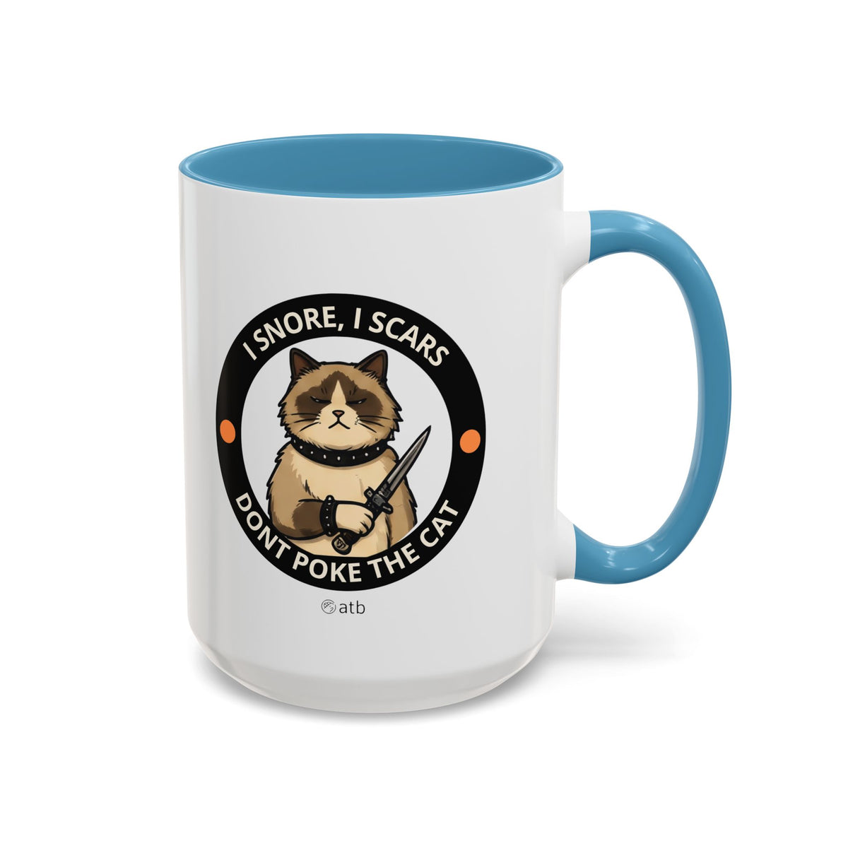 Funny Cat Mug – Funny Coffee Cup for Cat Lovers – I Snore, I Scars
