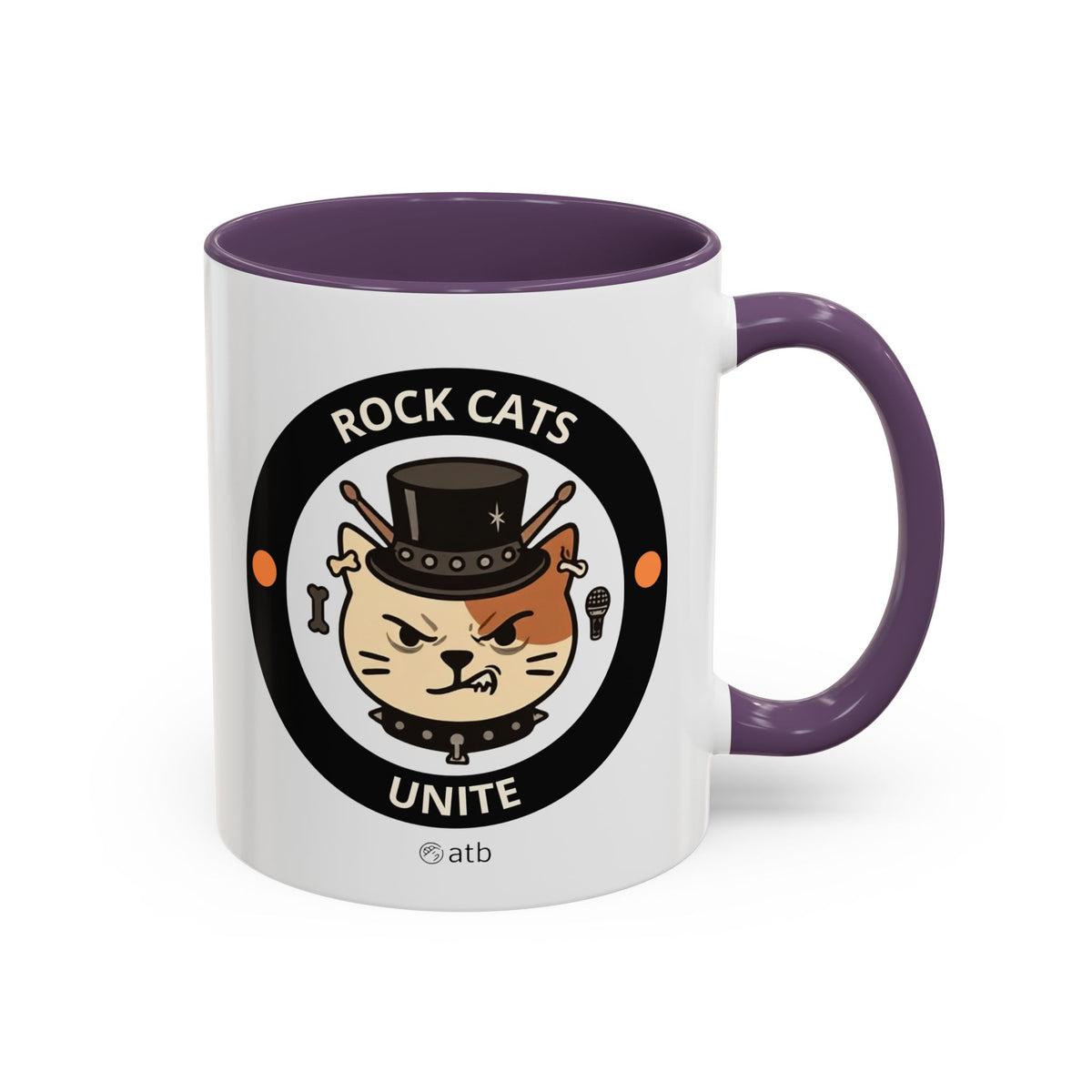 Funny Cat Mug – Funny Coffee Cup for Cat Lovers – Rock Cats