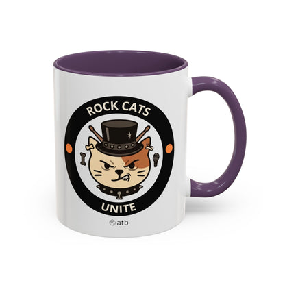 Funny Cat Mug – Funny Coffee Cup for Cat Lovers – Rock Cats