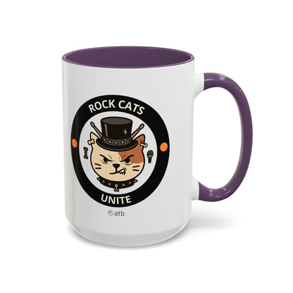 Funny Cat Mug – Funny Coffee Cup for Cat Lovers – Rock Cats