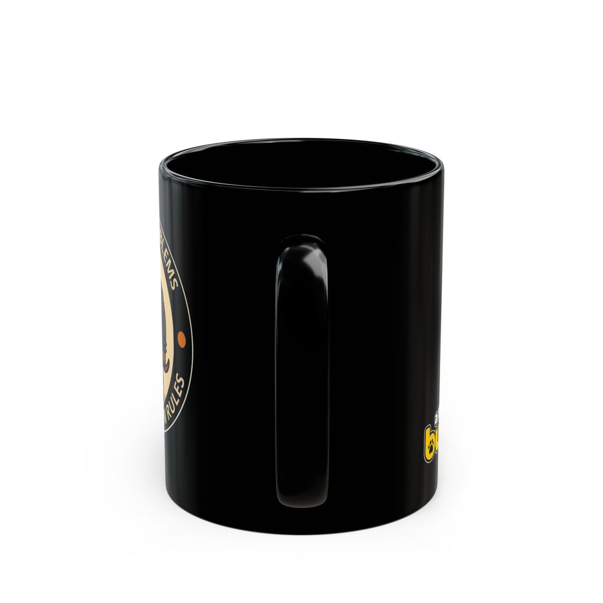 Rock Dog Mug – Funny Black Coffee Cup for Dog Lovers – Big Dog Problems
