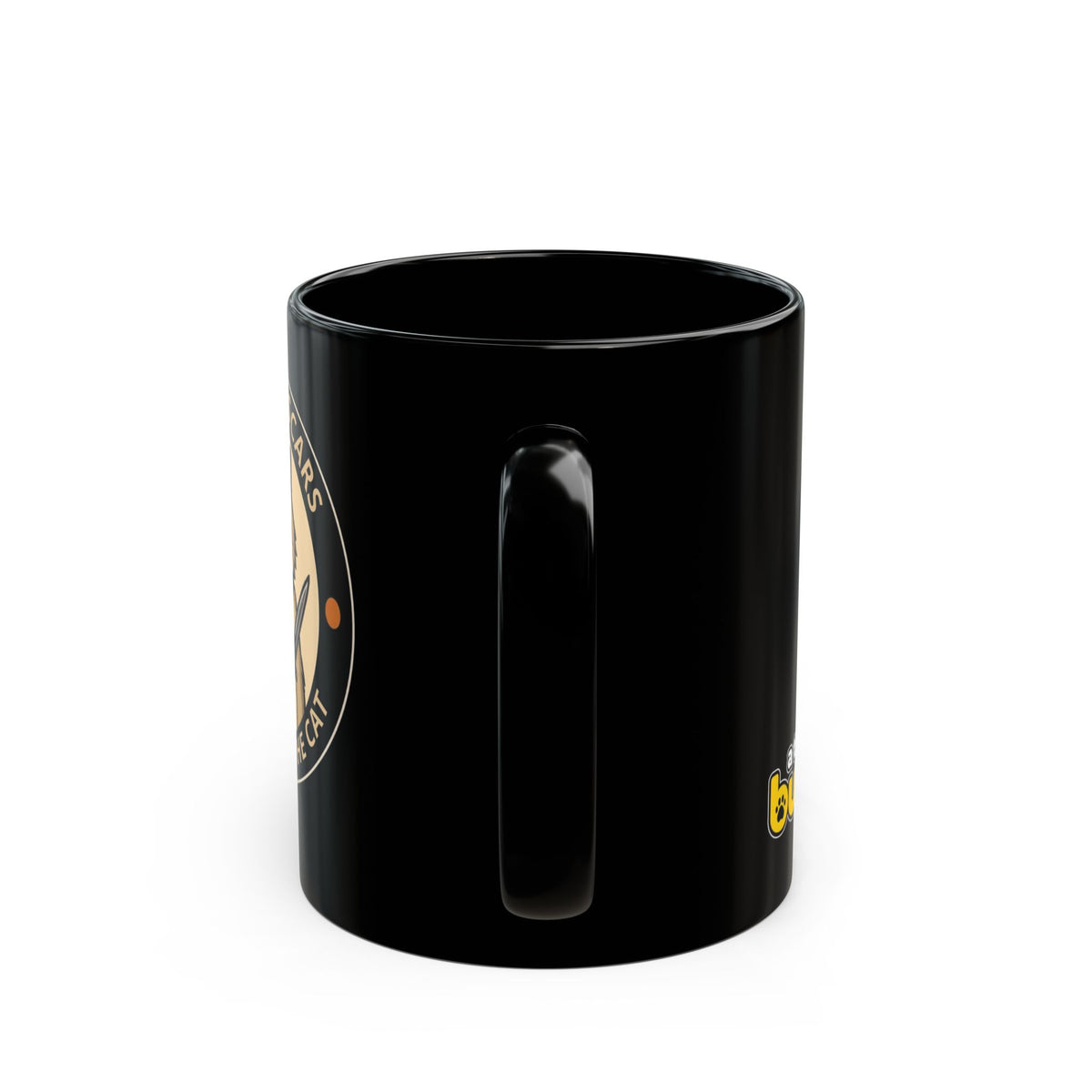 Rock Cat Mug – Funny Black Coffee Cup for Cat Lovers – I Snore, I Scars