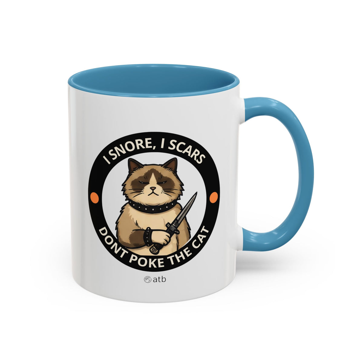 Funny Cat Mug – Funny Coffee Cup for Cat Lovers – I Snore, I Scars