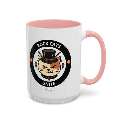 Funny Cat Mug – Funny Coffee Cup for Cat Lovers – Rock Cats