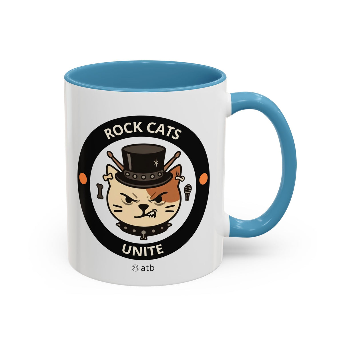 Funny Cat Mug – Funny Coffee Cup for Cat Lovers – Rock Cats