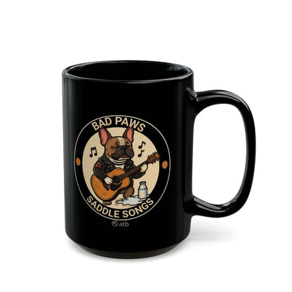 Rock Dog Mug – Funny Black Coffee Cup for Dog Lovers – Bad Paws