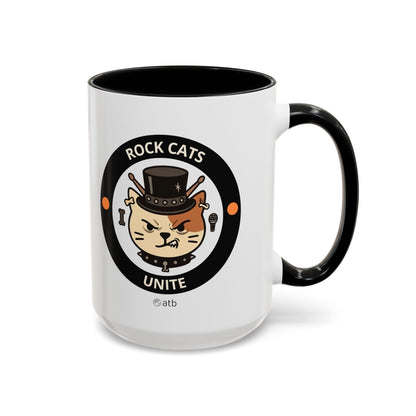 Funny Cat Mug – Funny Coffee Cup for Cat Lovers – Rock Cats