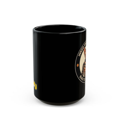 Rock Cat Mug – Funny Black Coffee Cup for Cat Lovers – Inked And Unafraid