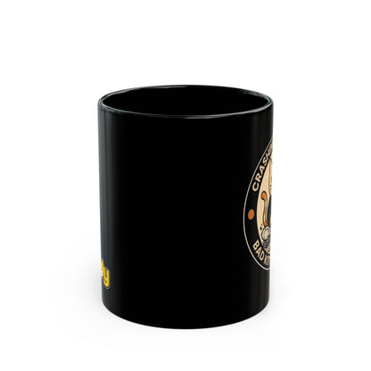 Rock Cat Mug – Funny Black Coffee Cup for Cat Lovers – Crashing The Party