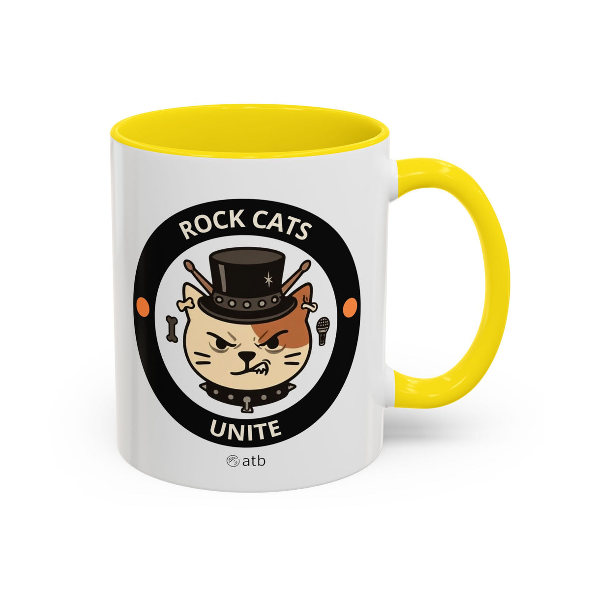 Funny Cat Mug – Funny Coffee Cup for Cat Lovers – Rock Cats
