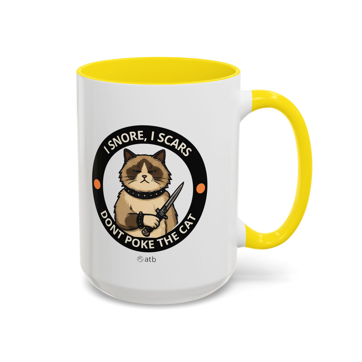 Funny Cat Mug – Funny Coffee Cup for Cat Lovers – I Snore, I Scars