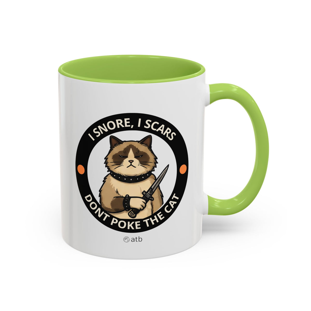Funny Cat Mug – Funny Coffee Cup for Cat Lovers – I Snore, I Scars