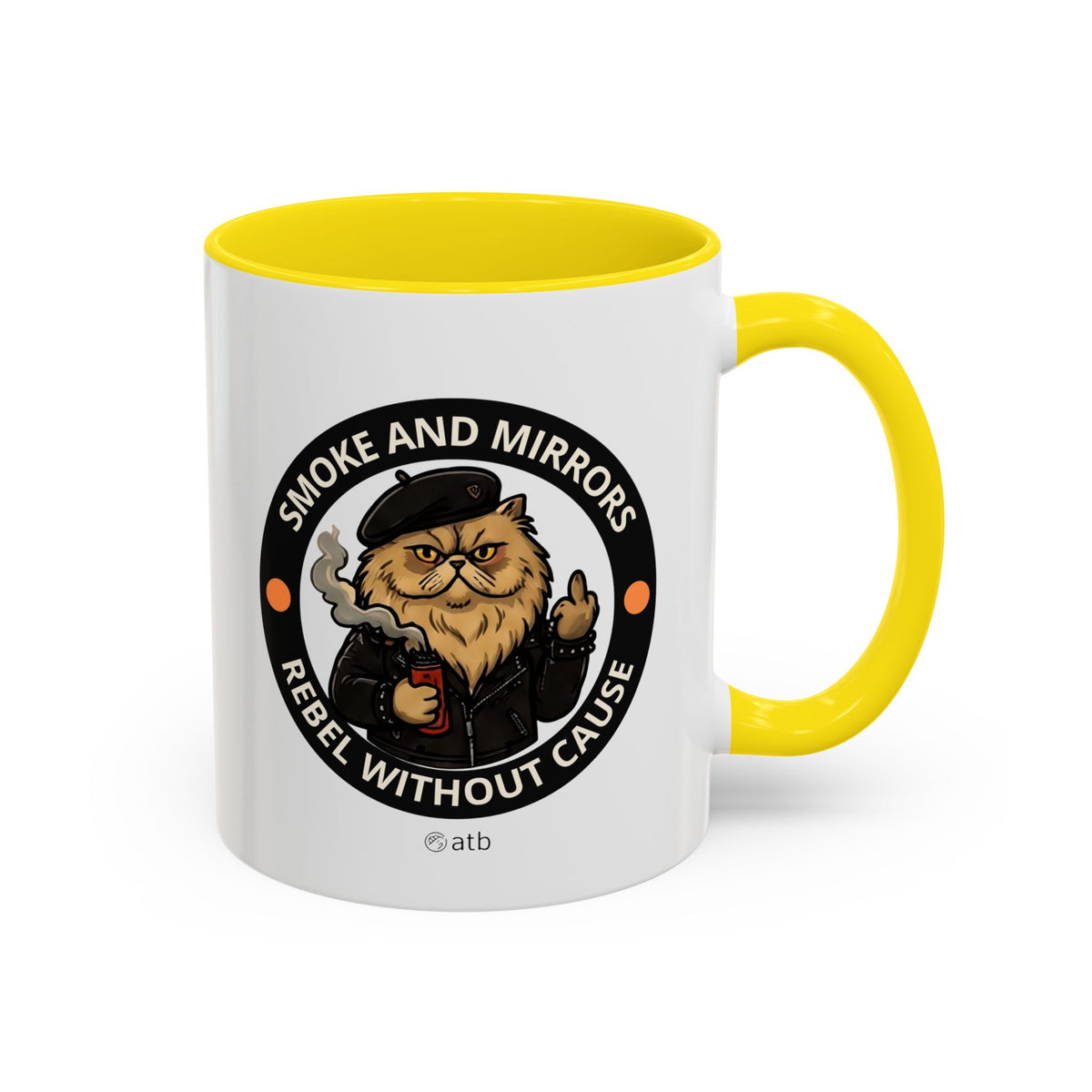 Funny Cat Mug – Funny Coffee Cup for Cat Lovers – Smoke And Mirrors