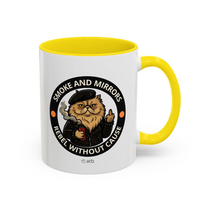 Funny Cat Mug – Funny Coffee Cup for Cat Lovers – Smoke And Mirrors