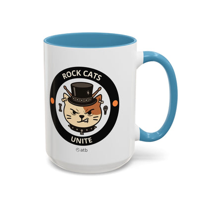 Funny Cat Mug – Funny Coffee Cup for Cat Lovers – Rock Cats