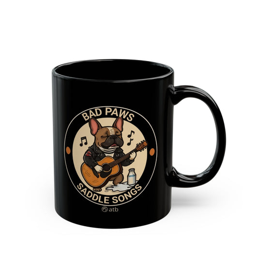 Rock Dog Mug – Funny Black Coffee Cup for Dog Lovers – Bad Paws