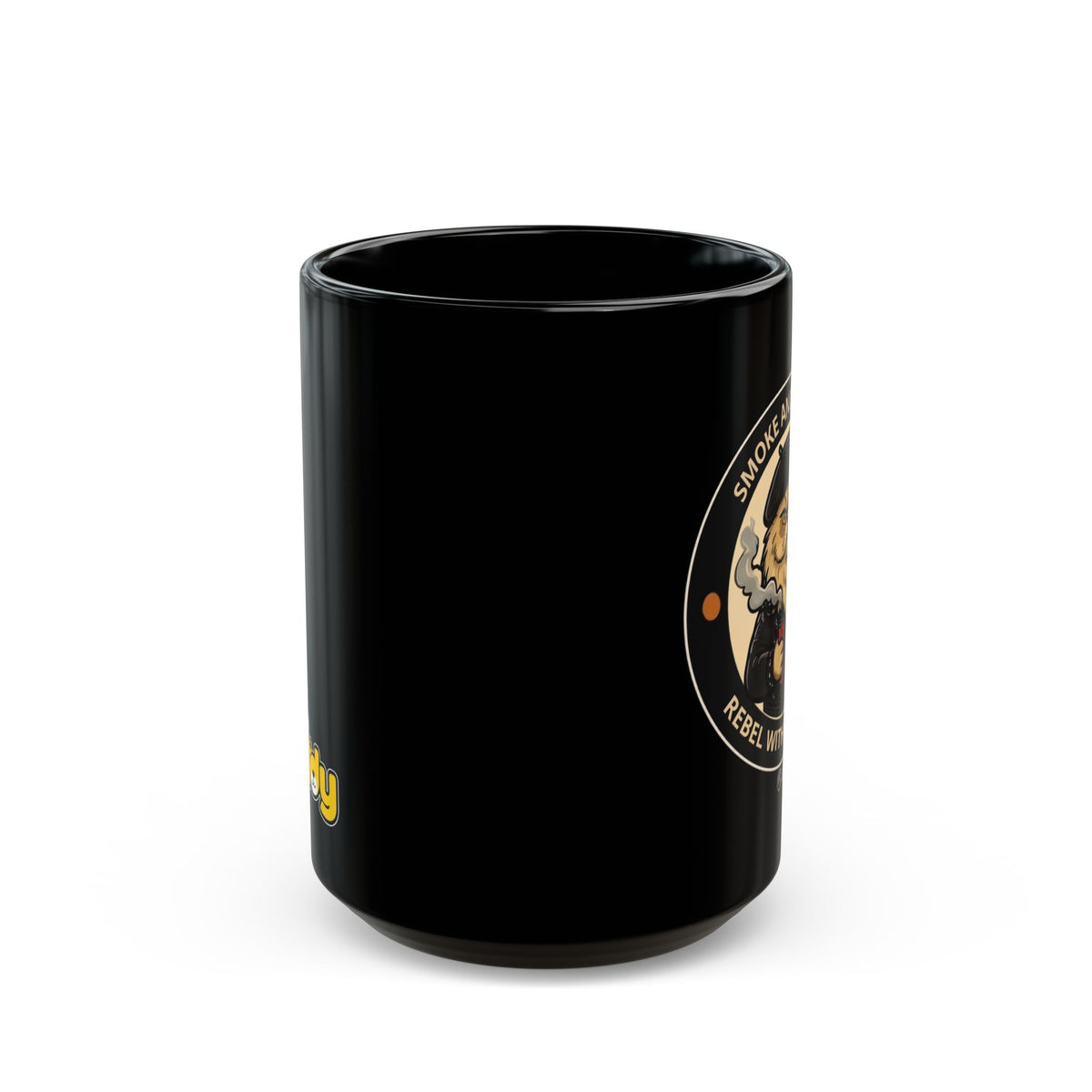 Rock Cat Mug – Funny Black Coffee Cup for Cat Lovers – Smoke And Mirrors