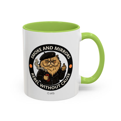 Funny Cat Mug – Funny Coffee Cup for Cat Lovers – Smoke And Mirrors