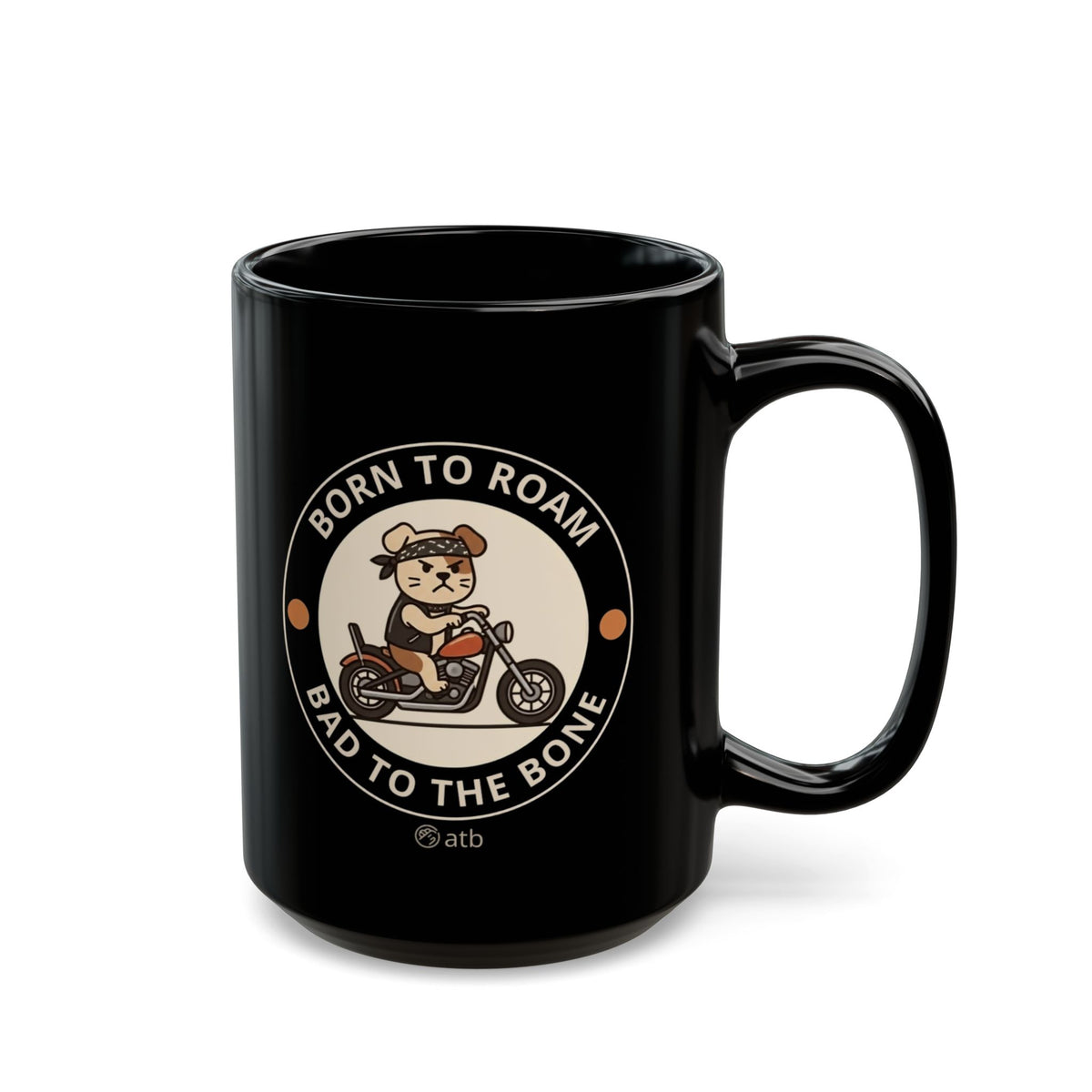 Rock Dog Mug – Funny Black Coffee Cup for Dog Lovers – Born To Roam