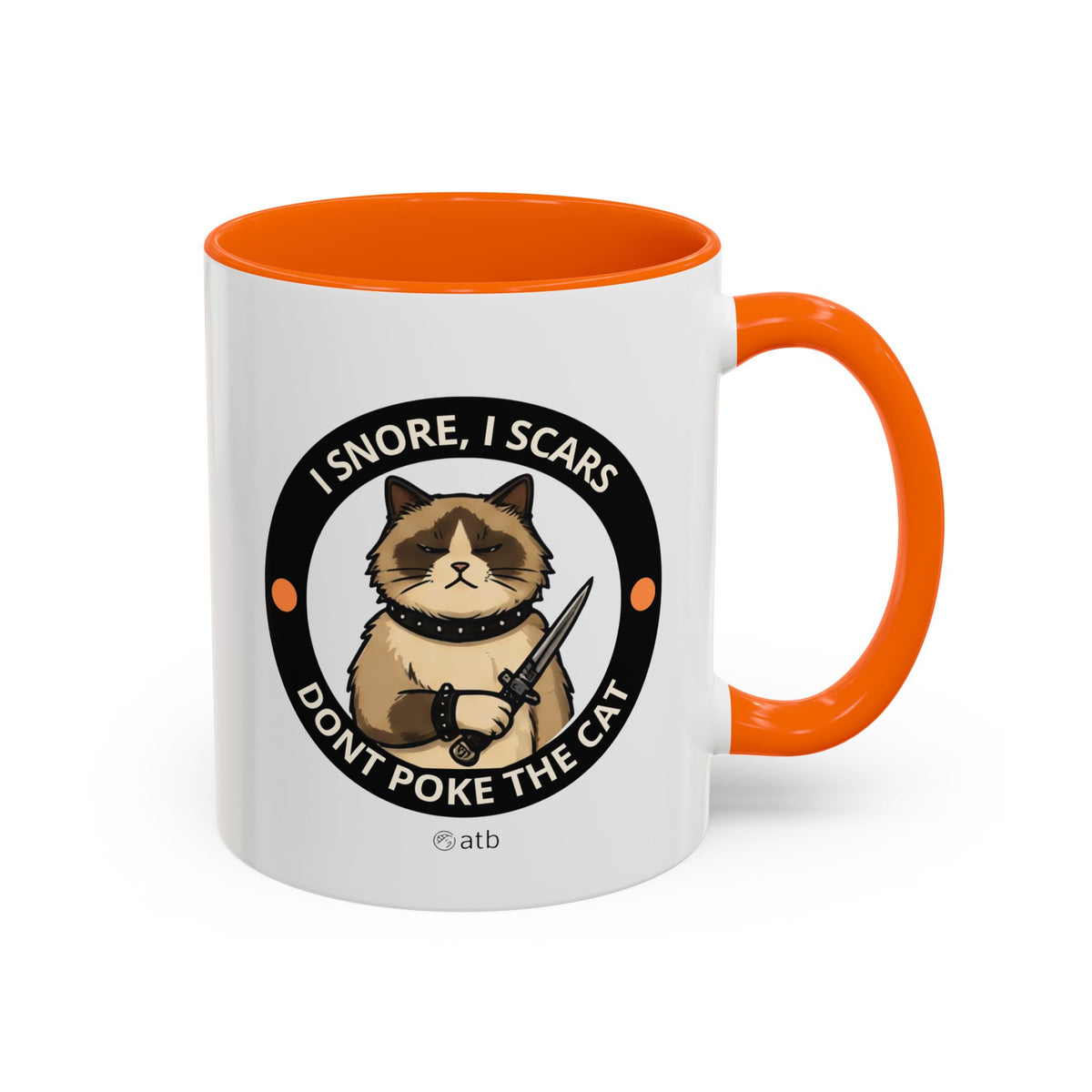 Funny Cat Mug – Funny Coffee Cup for Cat Lovers – I Snore, I Scars