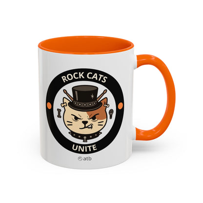 Funny Cat Mug – Funny Coffee Cup for Cat Lovers – Rock Cats