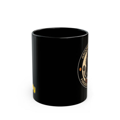 Rock Dog Mug – Funny Black Coffee Cup for Dog Lovers – Groove Mechanic
