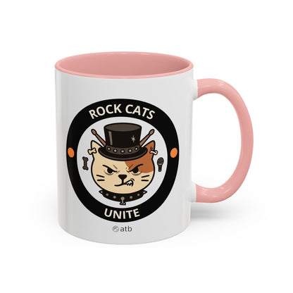 Funny Cat Mug – Funny Coffee Cup for Cat Lovers – Rock Cats