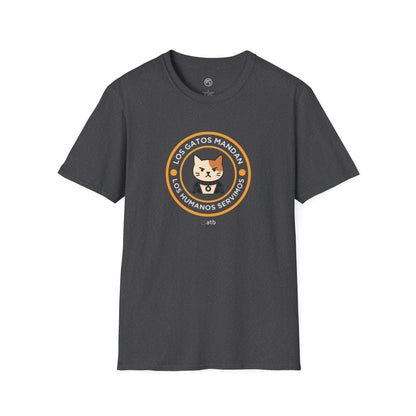 Camiseta Gato Rockero, Los Gatos Mandan Los Humanos Servimos, Regalo Amante de Gatos, Camiseta Divertida