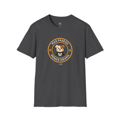 Camiseta Perro Rockero, Mas Paseos Menos Drama, Regalo Amante de Perros, Camiseta Divertida Mascotas