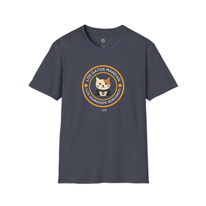 Camiseta Gato Rockero, Los Gatos Mandan Los Humanos Servimos, Regalo Amante de Gatos, Camiseta Divertida