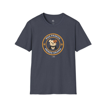 Camiseta Perro Rockero, Mas Paseos Menos Drama, Regalo Amante de Perros, Camiseta Divertida Mascotas