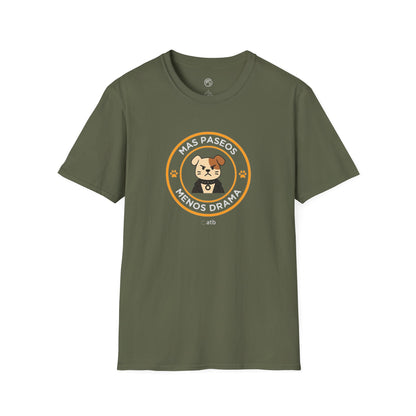 Camiseta Perro Rockero, Mas Paseos Menos Drama, Regalo Amante de Perros, Camiseta Divertida Mascotas