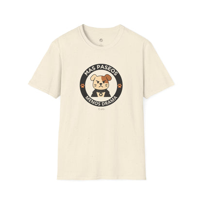 Camiseta Perro Rockero, Mas Paseos Menos Drama, Regalo Amante de Perros, Camiseta Divertida Mascotas