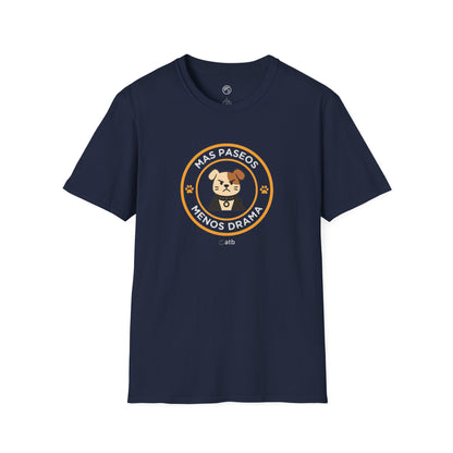 Camiseta Perro Rockero, Mas Paseos Menos Drama, Regalo Amante de Perros, Camiseta Divertida Mascotas