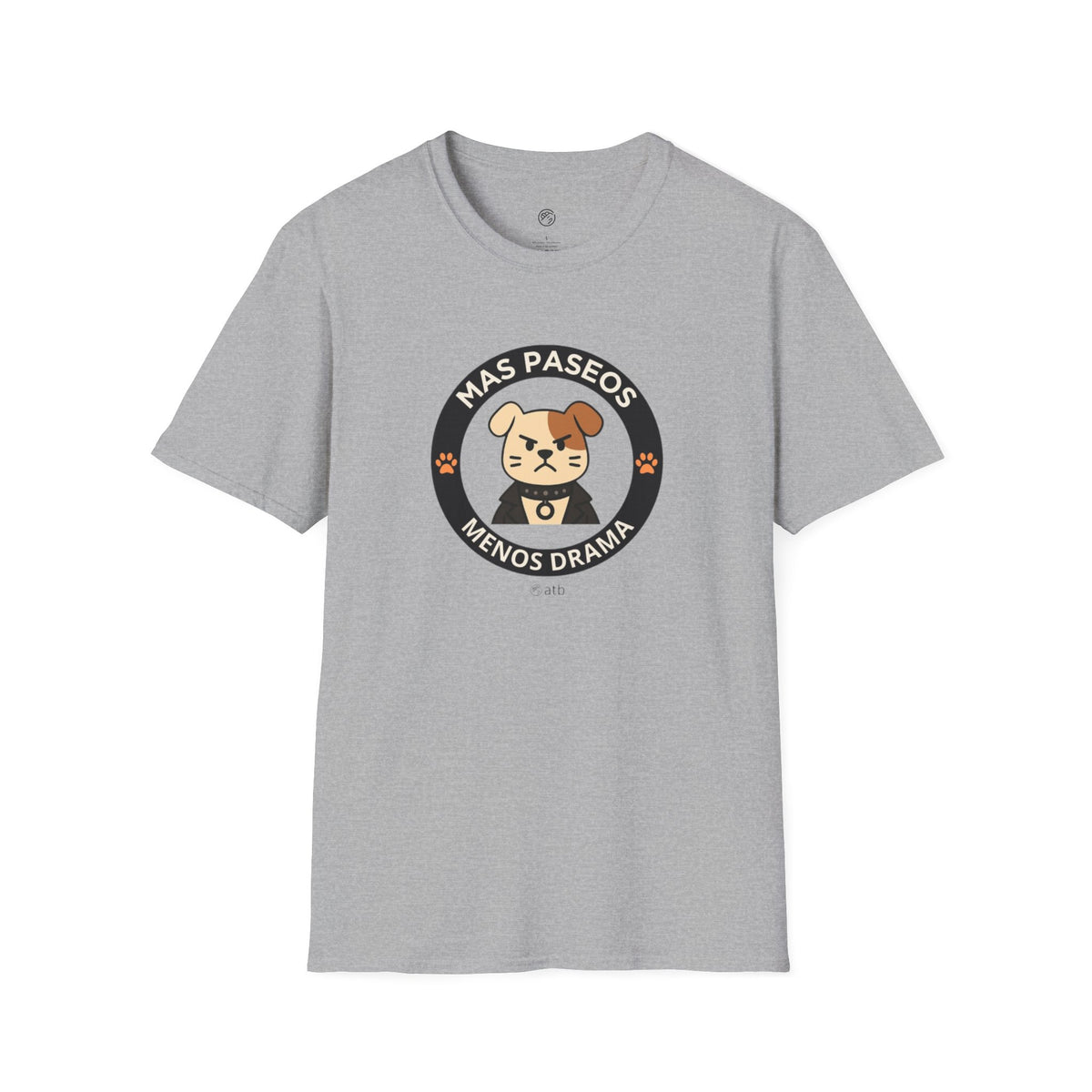 Camiseta Perro Rockero, Mas Paseos Menos Drama, Regalo Amante de Perros, Camiseta Divertida Mascotas